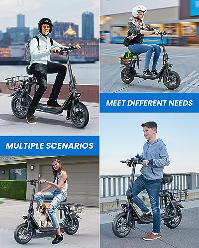 URBANMAX C1 Electric Scooter with Seat, 450W Powerful Motor up to 22 Miles Range