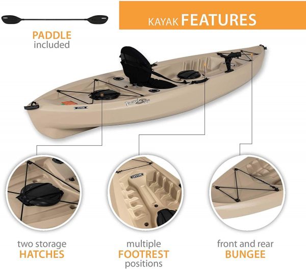 90806 Tamarack Angler 100 Fishing Kayak C 2 Pack (Paddles Included)