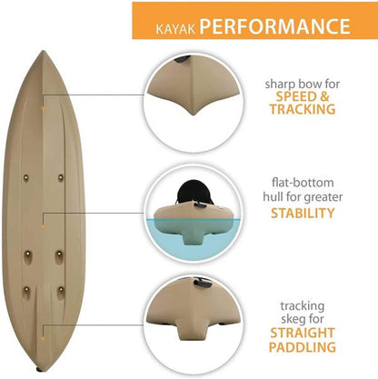 90806 Tamarack Angler 100 Fishing Kayak C 2 Pack (Paddles Included)