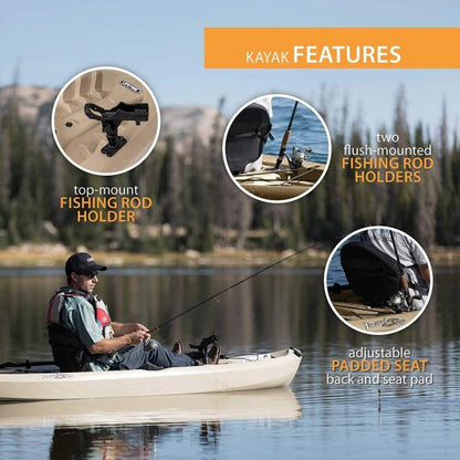 90806 Tamarack Angler 100 Fishing Kayak C 2 Pack (Paddles Included)